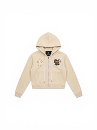 "VANILLA MOCHA" Women's Zip Up Hoodie